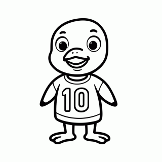 Canarinho com a Camisa para colorir