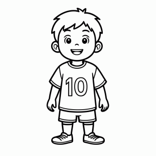 Mini Craque com a Camisa para colorir