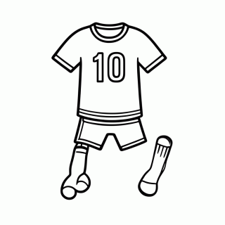 Uniforme Completo do Brasil para colorir