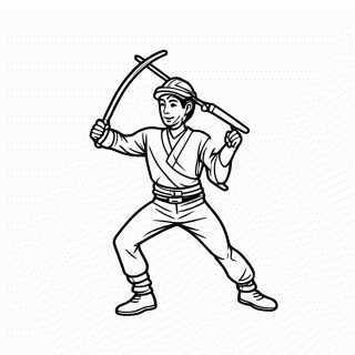 Berimbau Instrumento Arco para colorir