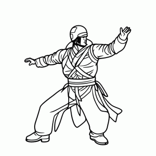 Capoeirista Armada para colorir