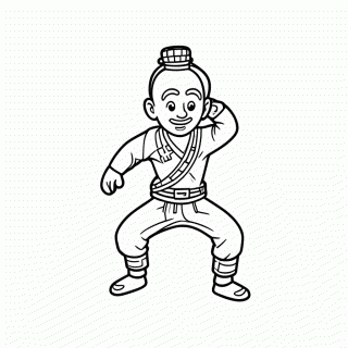 Capoeirista No Au De Cabeca — Capoeira para Colorir
