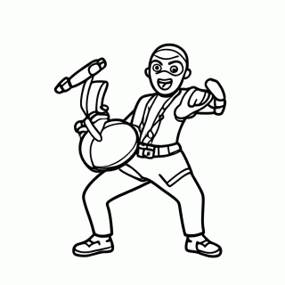 Pandeiro Percussao — Capoeira para Colorir