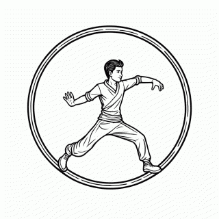 Roda De Capoeira Circulo para colorir