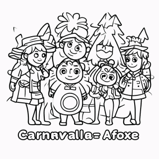 Carnaval — Afoxe para colorir