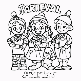 Carnaval — Agogo para colorir