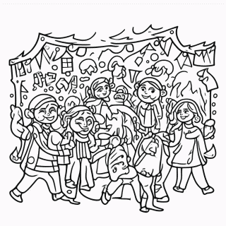 Carnaval — Maracatu para colorir