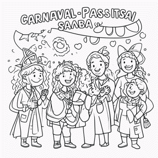 Carnaval — Passista Samba para colorir