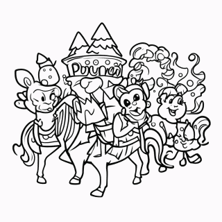 Carnaval — Pluma Carnaval para colorir
