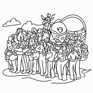 Carnaval — Porta Bandeira para colorir