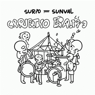 Carnaval — Surdo Bateria — Carnaval — Fantasias e Elementos para Colorir