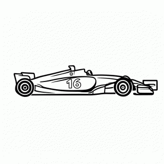 F1 Ferrari Leclerc para colorir
