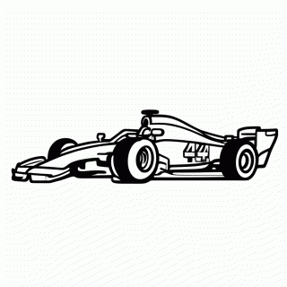F1 Mercedes Hamilton para colorir