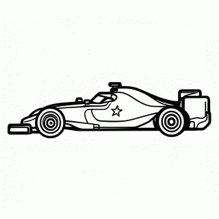 F1 Mercedes para colorir