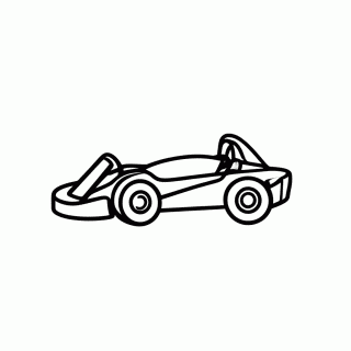 Kart De Corrida para colorir