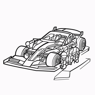 Pit Stop para colorir