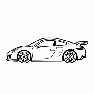 Porsche 911 Gt3 para colorir