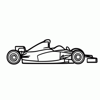 Carro F1 Generico — Carros de Corrida para Colorir