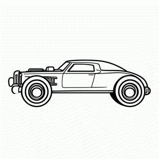 Carro Hot Rod Classico para colorir
