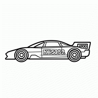 Carro Indy 500 para colorir