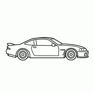 Carro Jdm Tunado para colorir