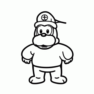 Luigi Pneus Italiano para colorir