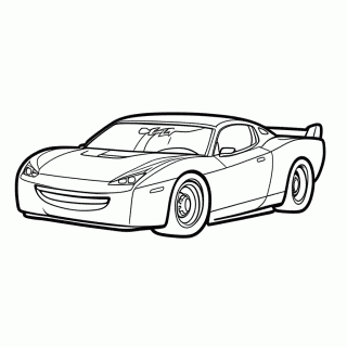 Mcqueen Vermelho 95 — Carros Disney para Colorir