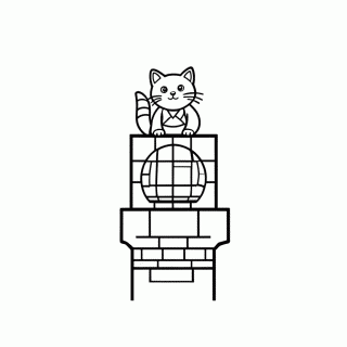 Gato do Castelo para colorir