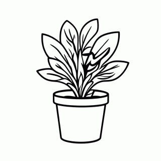 Planta Falante para colorir
