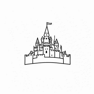 Castelo Medieval para colorir