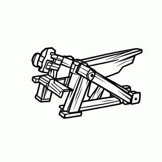 Catapulta para colorir
