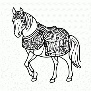 Cavalo de Batalha para colorir