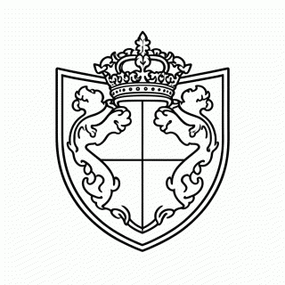 Escudo com Brasão para colorir