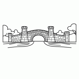Ponte Levadiça para colorir