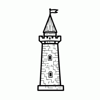 Torre do Castelo para colorir