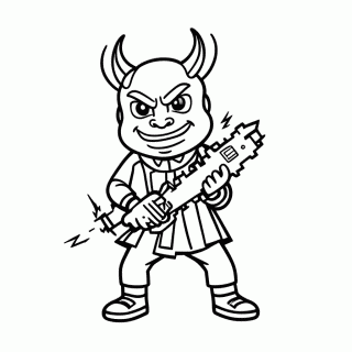 Demonio Arma para colorir