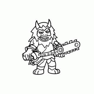 Demonio Trevas — Chainsaw Man para Colorir