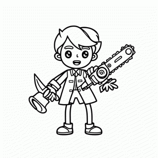 Makima Controle Mental — Chainsaw Man para Colorir