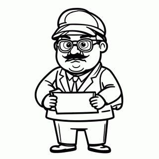 Dono da Vila — Chaves para Colorir
