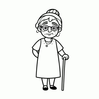 Velhinha da Bengala — Chaves para Colorir