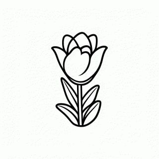 Flor Abrindo para colorir