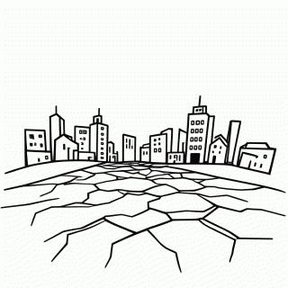 Terremoto para colorir