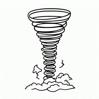 Tornado para colorir
