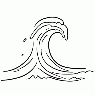 Tsunami para colorir