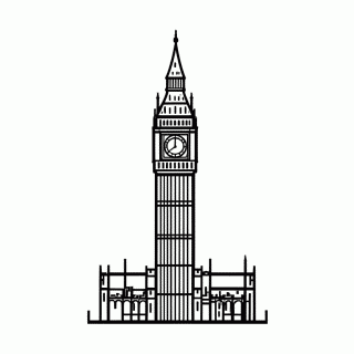 Big Ben Londres para colorir