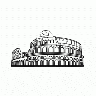 Coliseu Roma para colorir