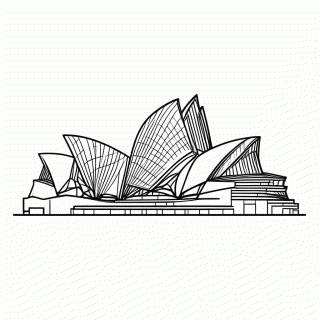 Sydney Opera House para colorir