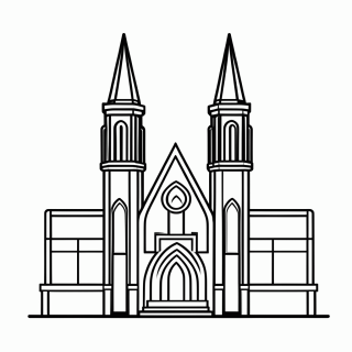 Guadalajara (Catedral) para colorir