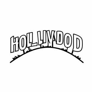 Los Angeles (Letreiro de Hollywood) para colorir