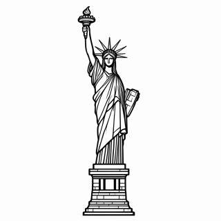 Nova York (Estátua da Liberdade) para colorir